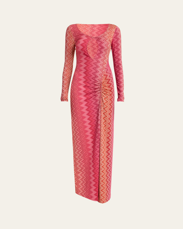 Chevron Cutout Maxi Dress Coverup